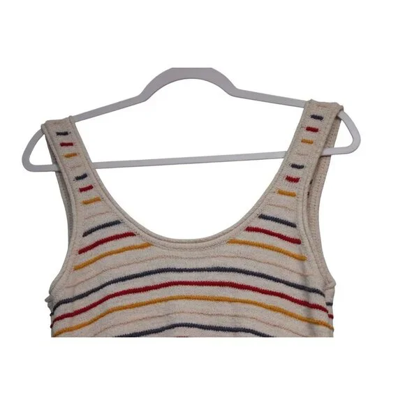 Madewell Tank Top Small Striped Sleeveless Knit Sweater Boho Colorful Beach - Picture 2 of 10